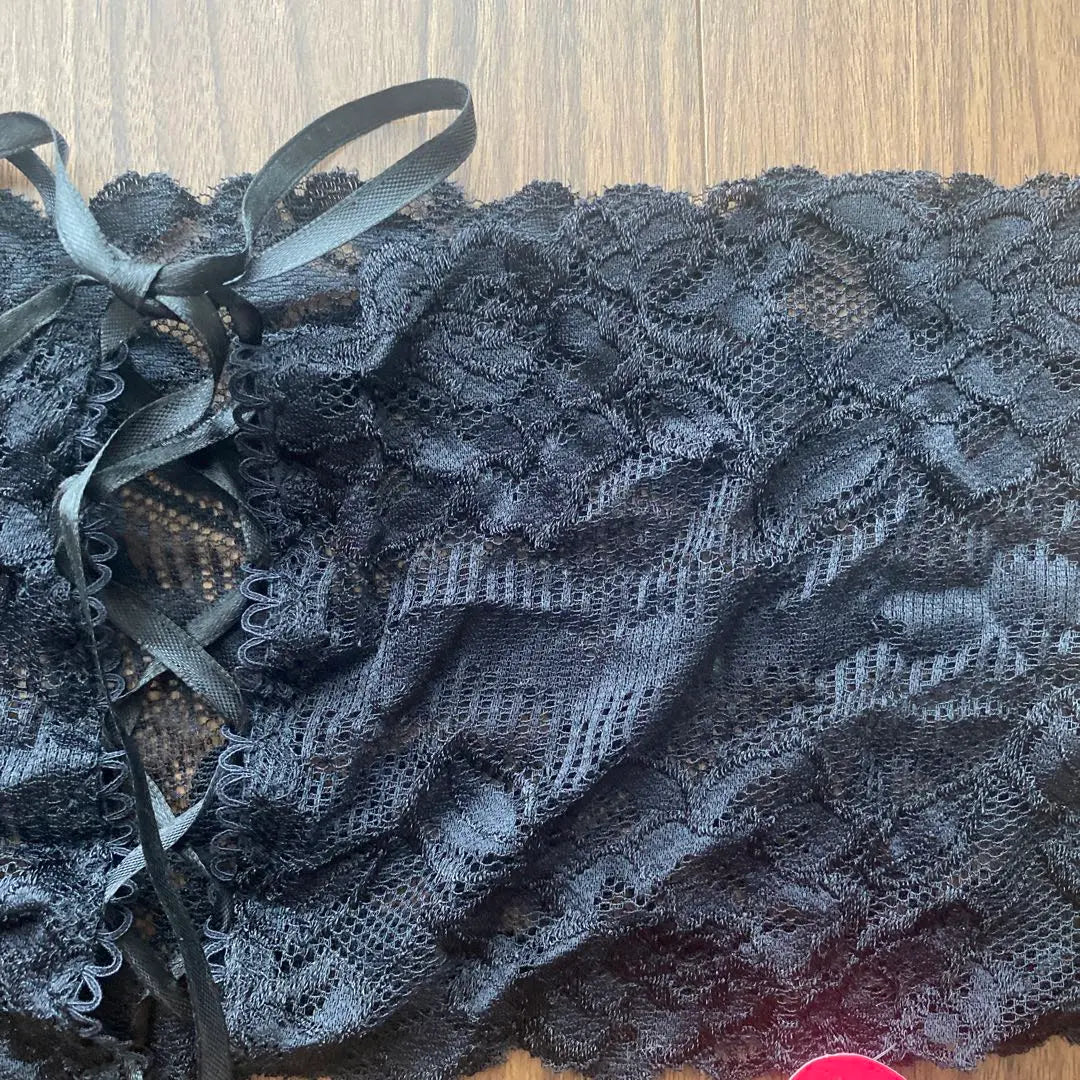 Cinturón tipo bustier con corsé de encaje negro, marca de cintura, nuevo sin usar, talla única