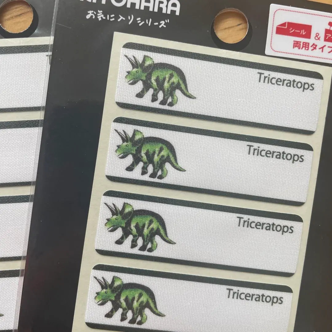 Unused dinosaur name tag set of 6