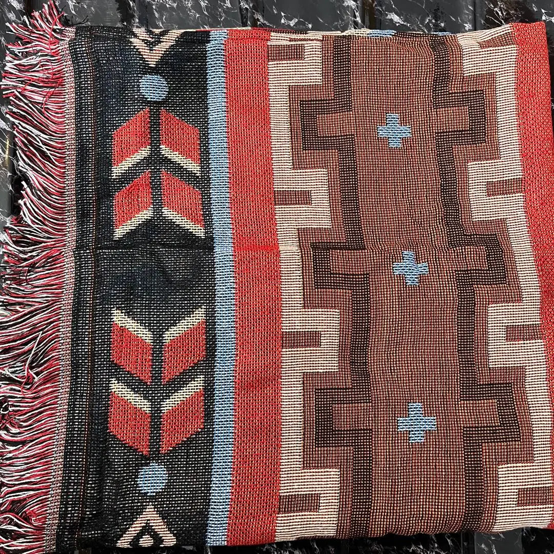 Alfombra Mat Manta Camping Exterior Ortega Kilim Ortega Rojo