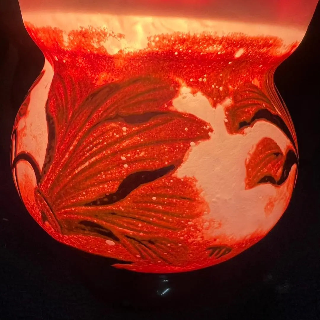 ◆Certificate included◆DaumNancy Dome Nancy Pot-shaped Tabletop Lamp Cameo Carving