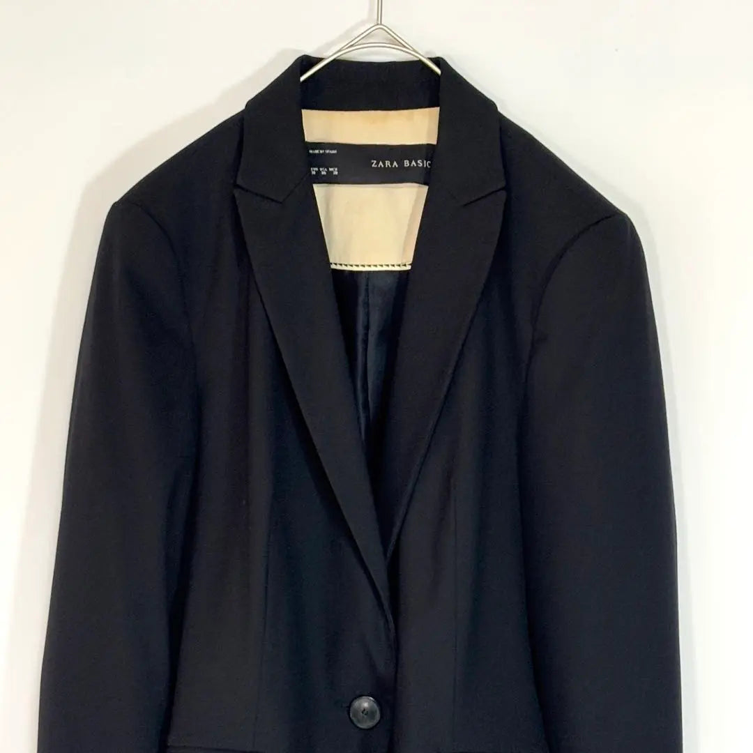 Zara Chaqueta Tailored M made M Negro Decoración Bolsillo Traducción | ザラ テーラードジャケット スペイン製 M ブラック 飾りポケット 訳あり