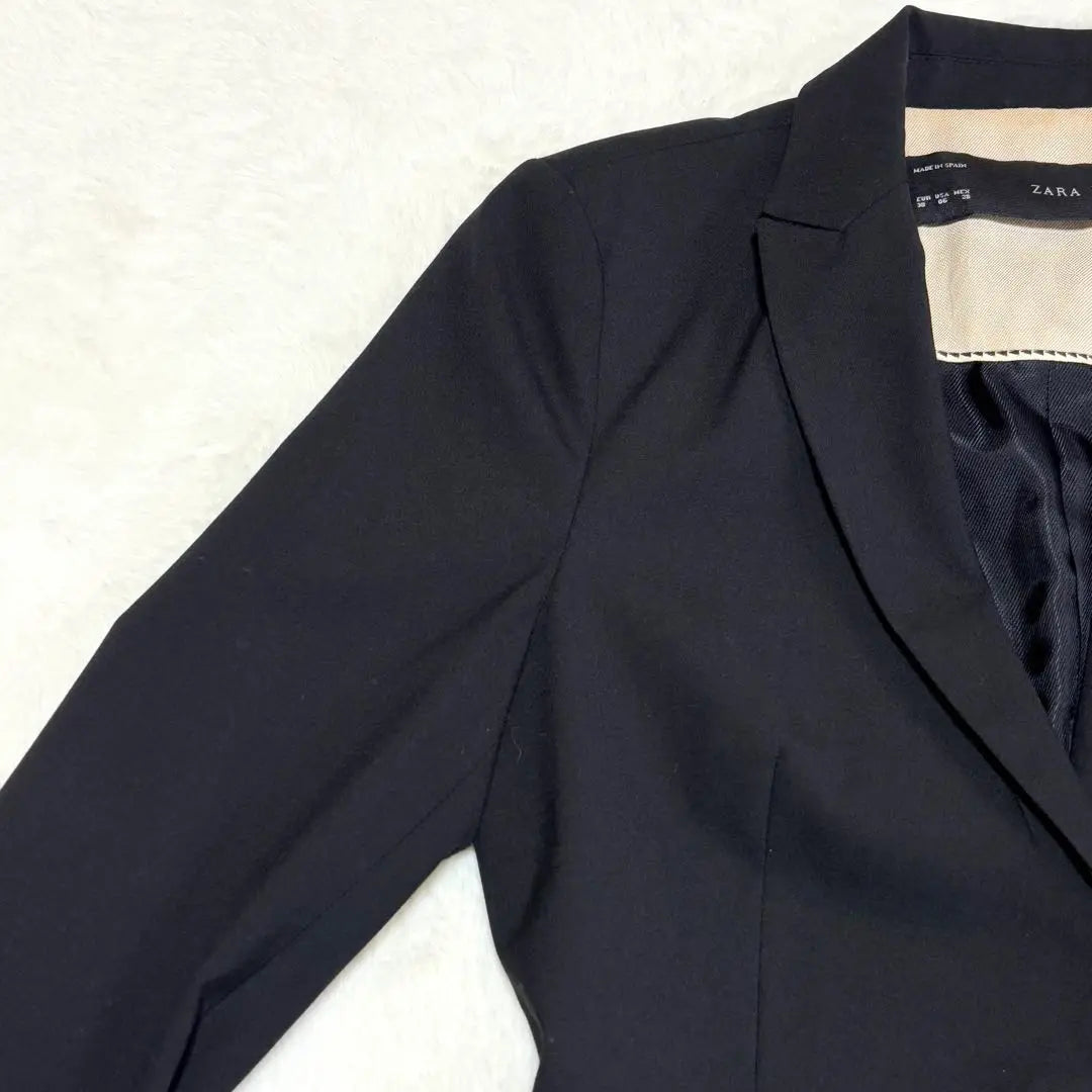 Zara Chaqueta Tailored M made M Negro Decoración Bolsillo Traducción | ザラ テーラードジャケット スペイン製 M ブラック 飾りポケット 訳あり