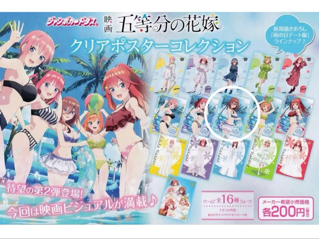 The Quintessential Quintuplets Clear Poster Miku