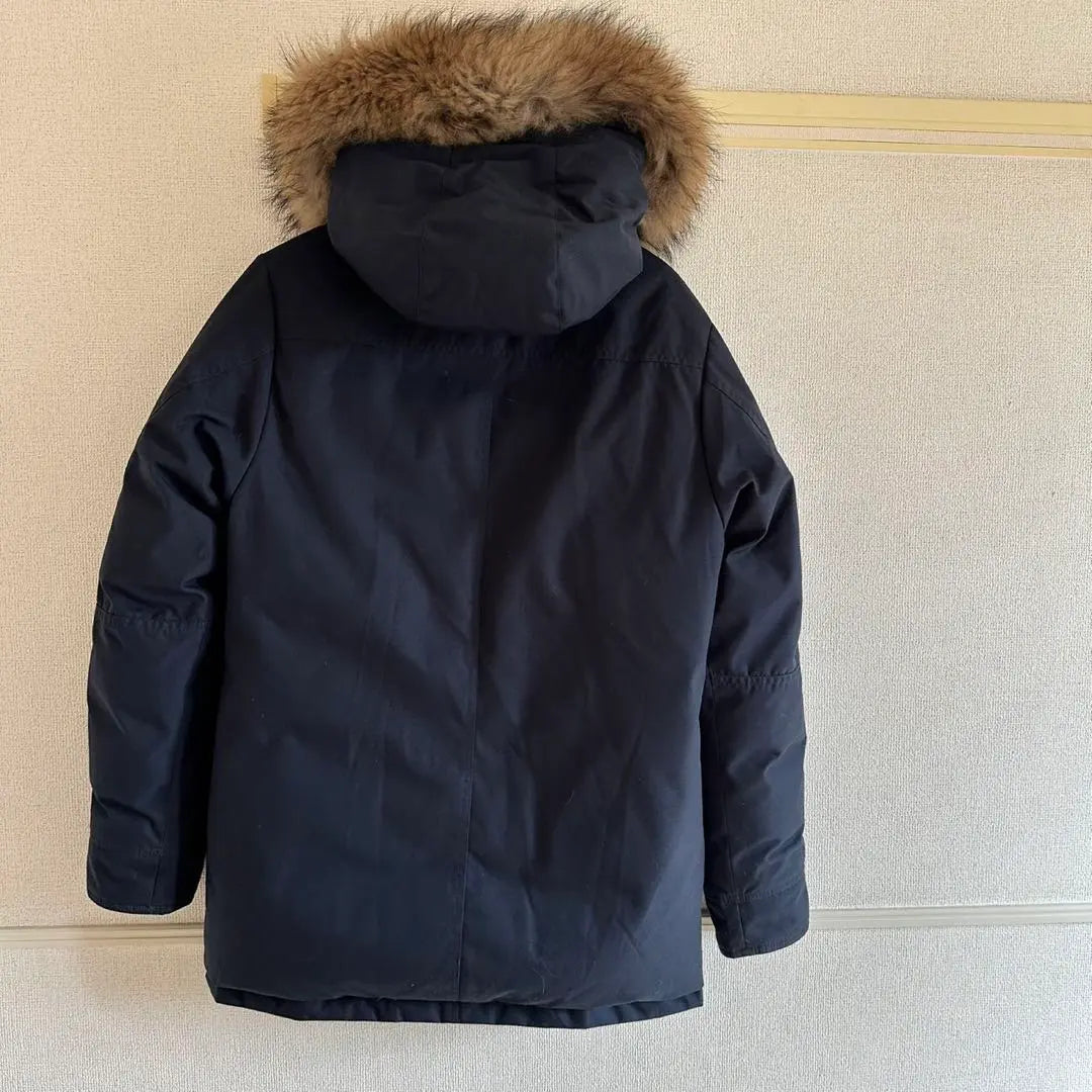 [Very popular] PYRENEX down jacket navy with fur M PYRENEX