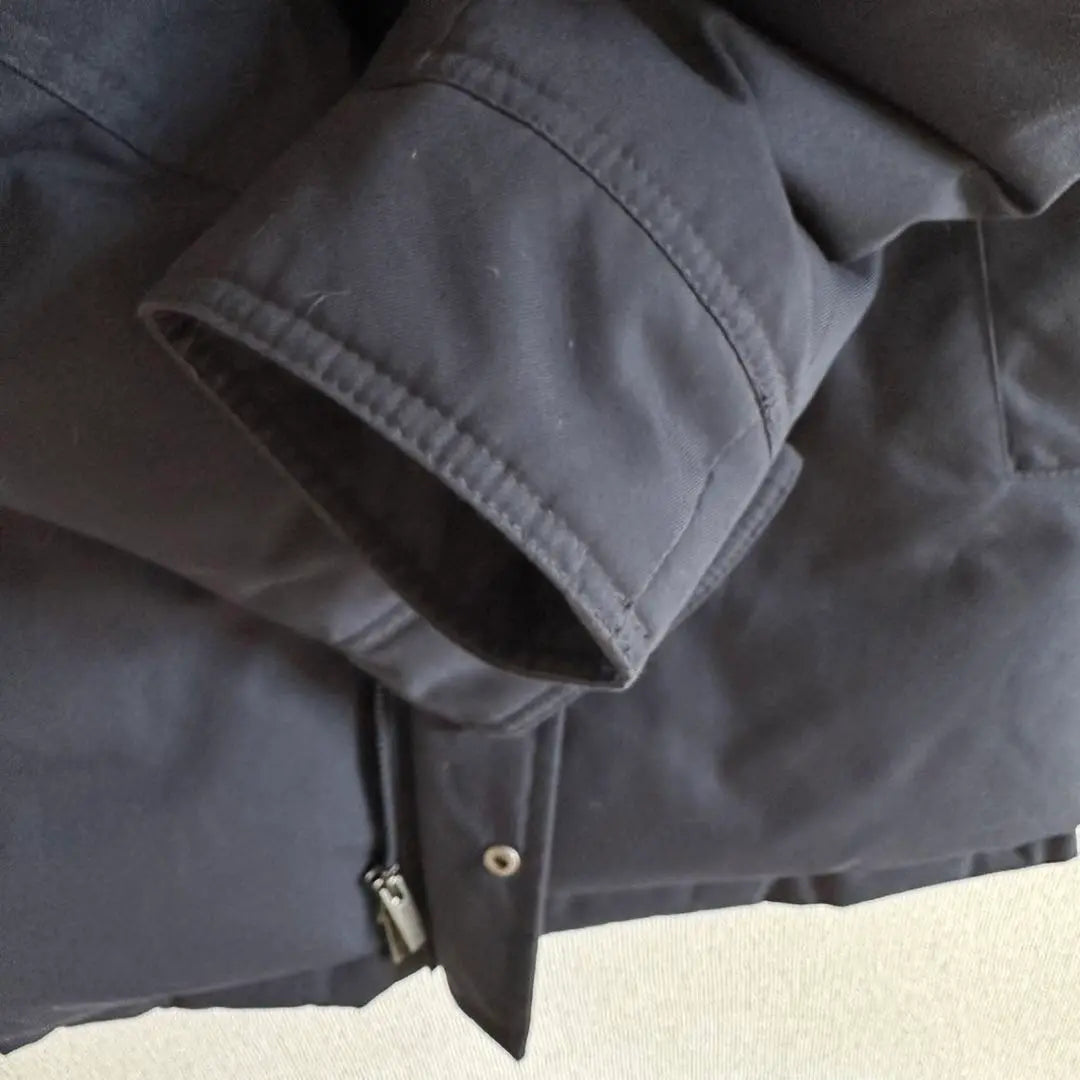 [Very popular] PYRENEX down jacket navy with fur M PYRENEX