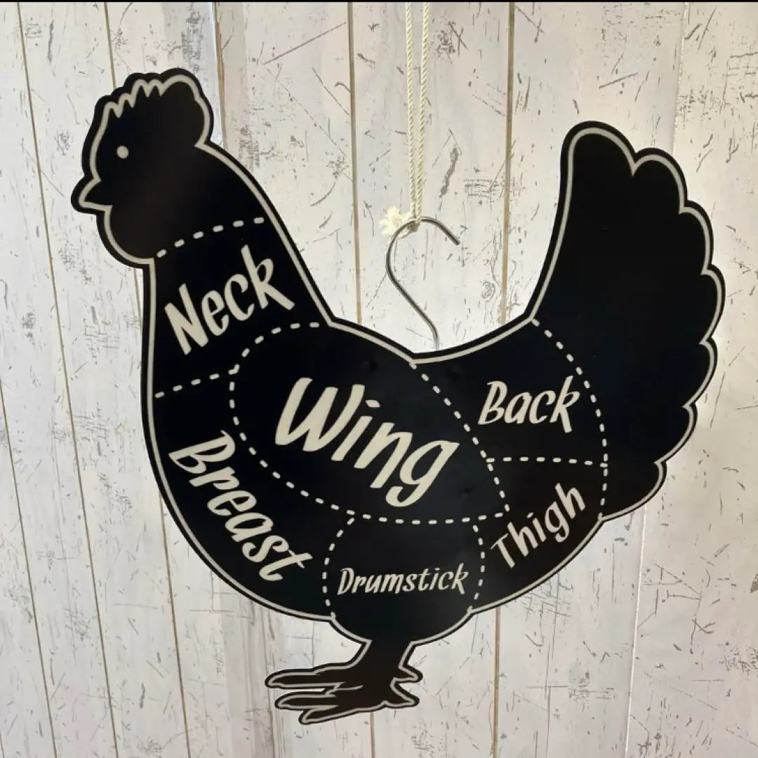 █ Signboard Tin Board Chicken Chicken Sign Plate Wall Hanging Object Signboard