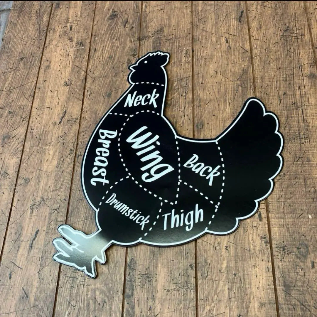 █ Signboard Tin Board Chicken Chicken Sign Plate Wall Hanging Object Signboard