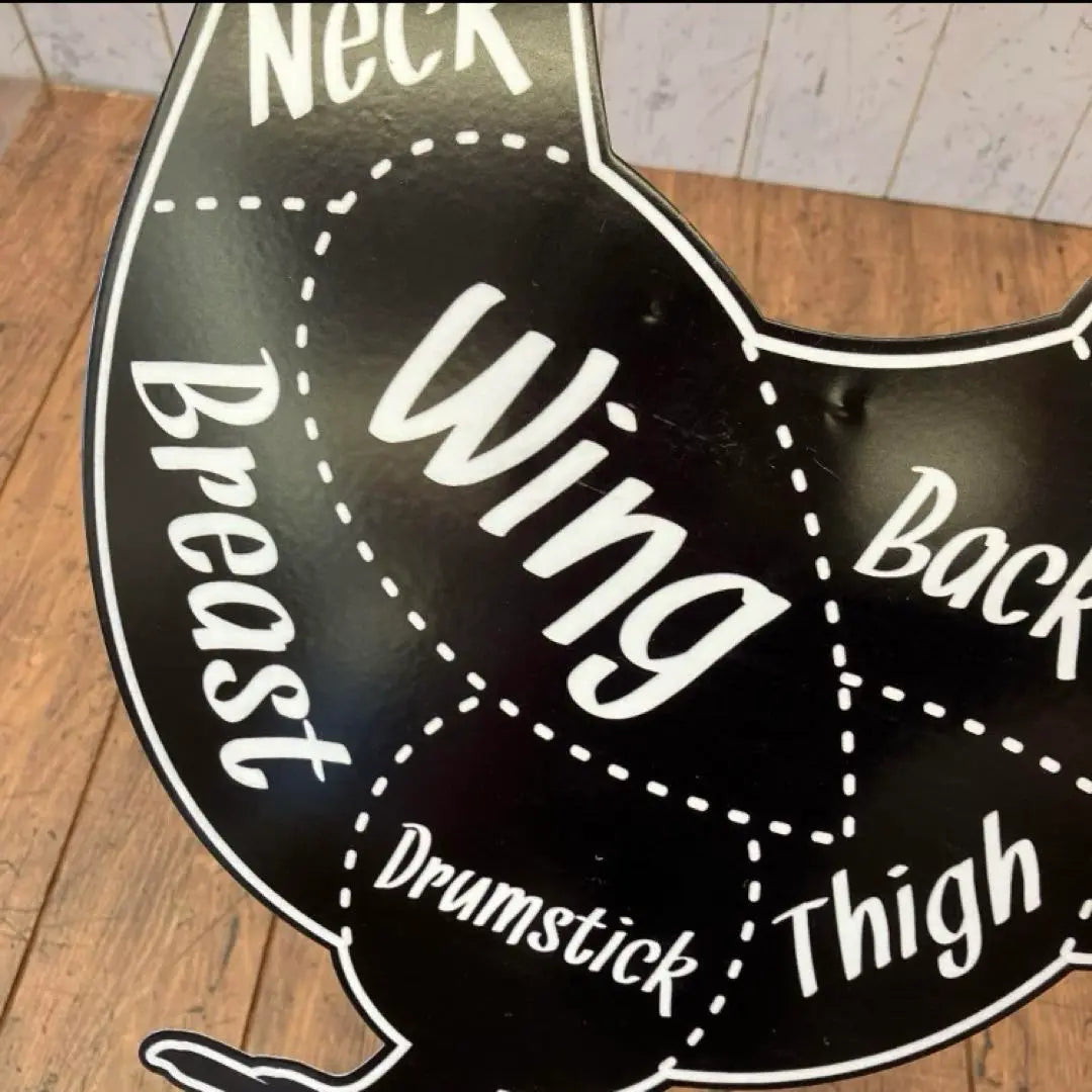 █ Signboard Tin Board Chicken Chicken Sign Plate Wall Hanging Object Signboard