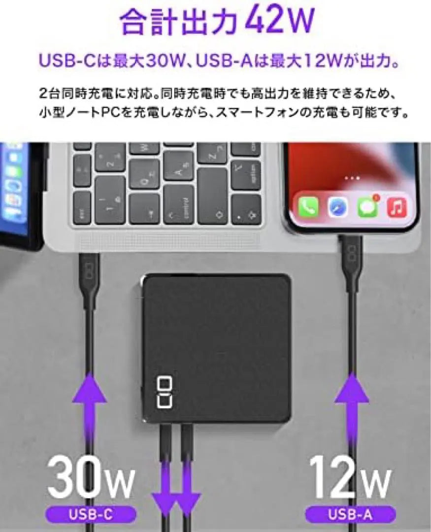 CIO Mobile Battery AC Integrated Outlet 10,000mAh Total 42W