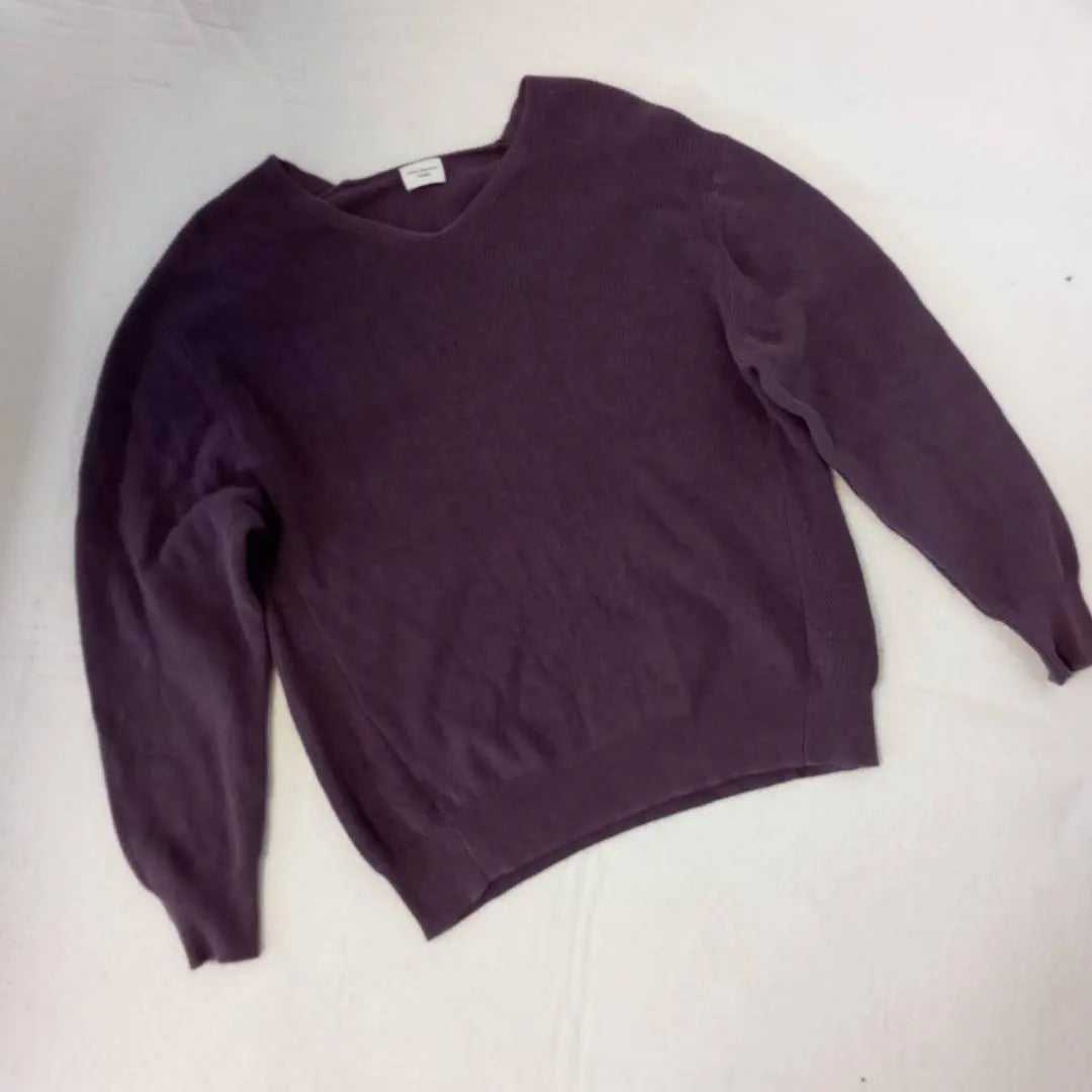 URBAN RESEARCH Jersey de punto morado s-00541 | INVESTIGACIÓN URBANA ニット プルオーバー パープル ｓ-00541