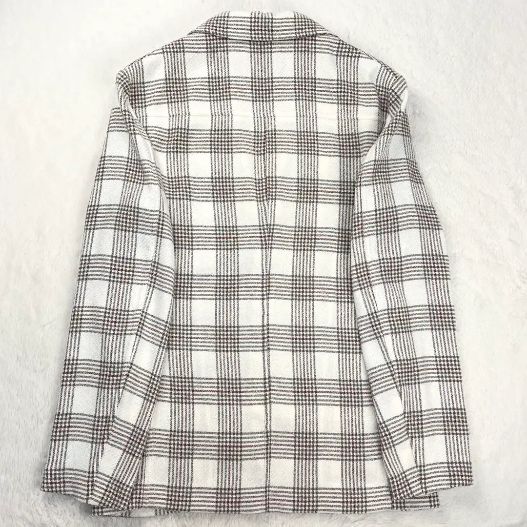 Brand new, unused T-JACKET Glen check pile uncon jacket M