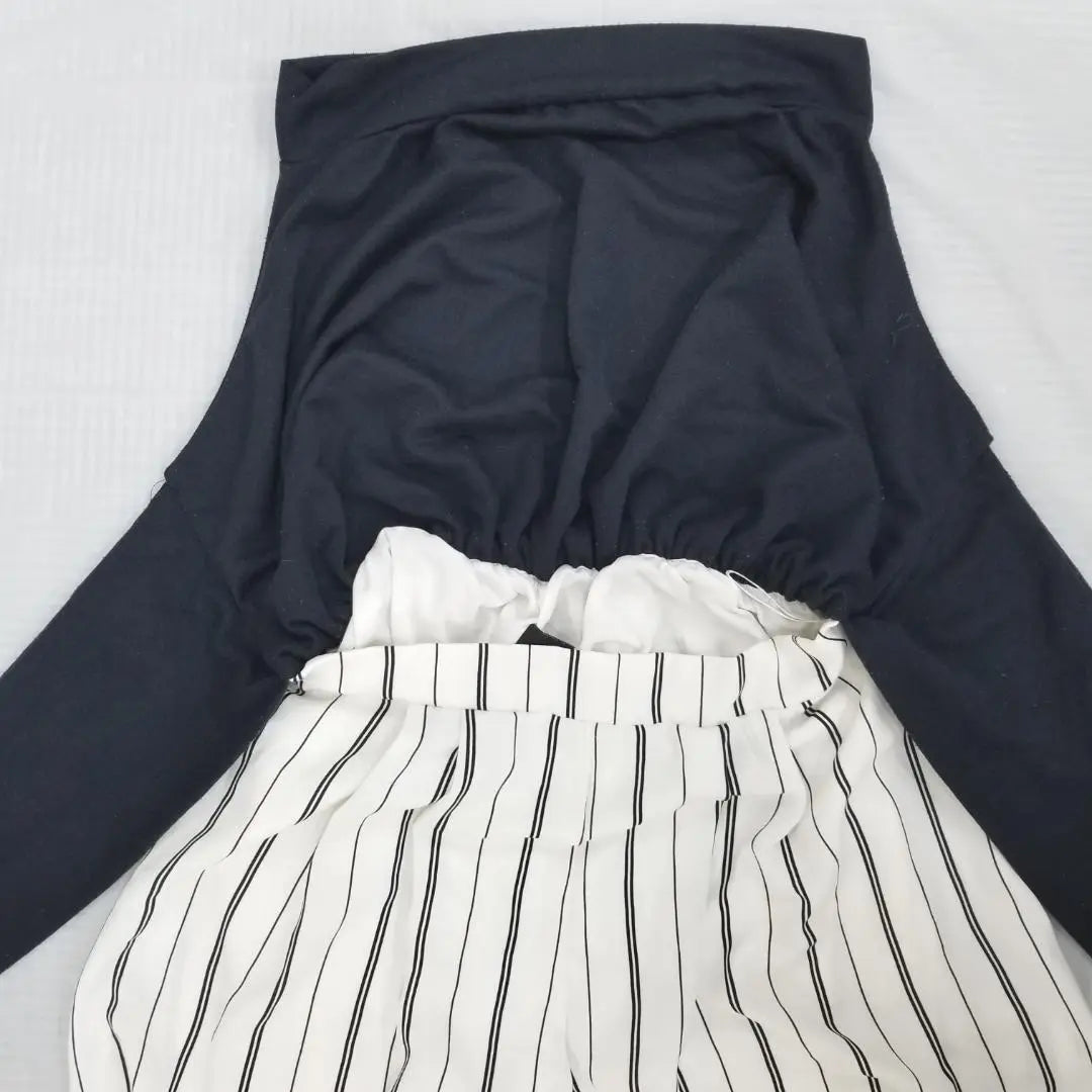 Azul [M] Pantalón Gaucho Adulto Rayado Mujer Hermoso Refrescante