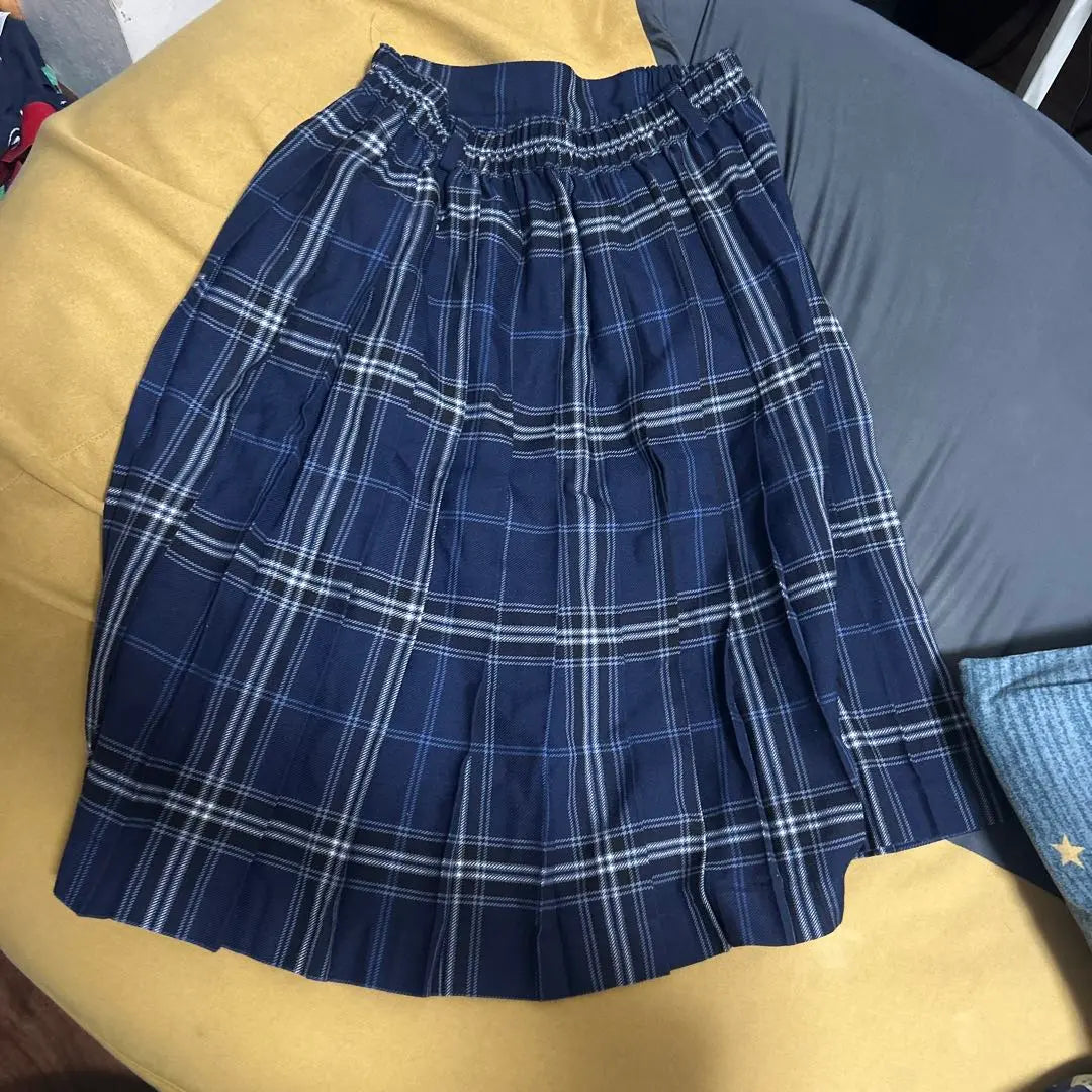 Checked skirt 165cm length 55cm entrance graduation ceremony uniform skirt