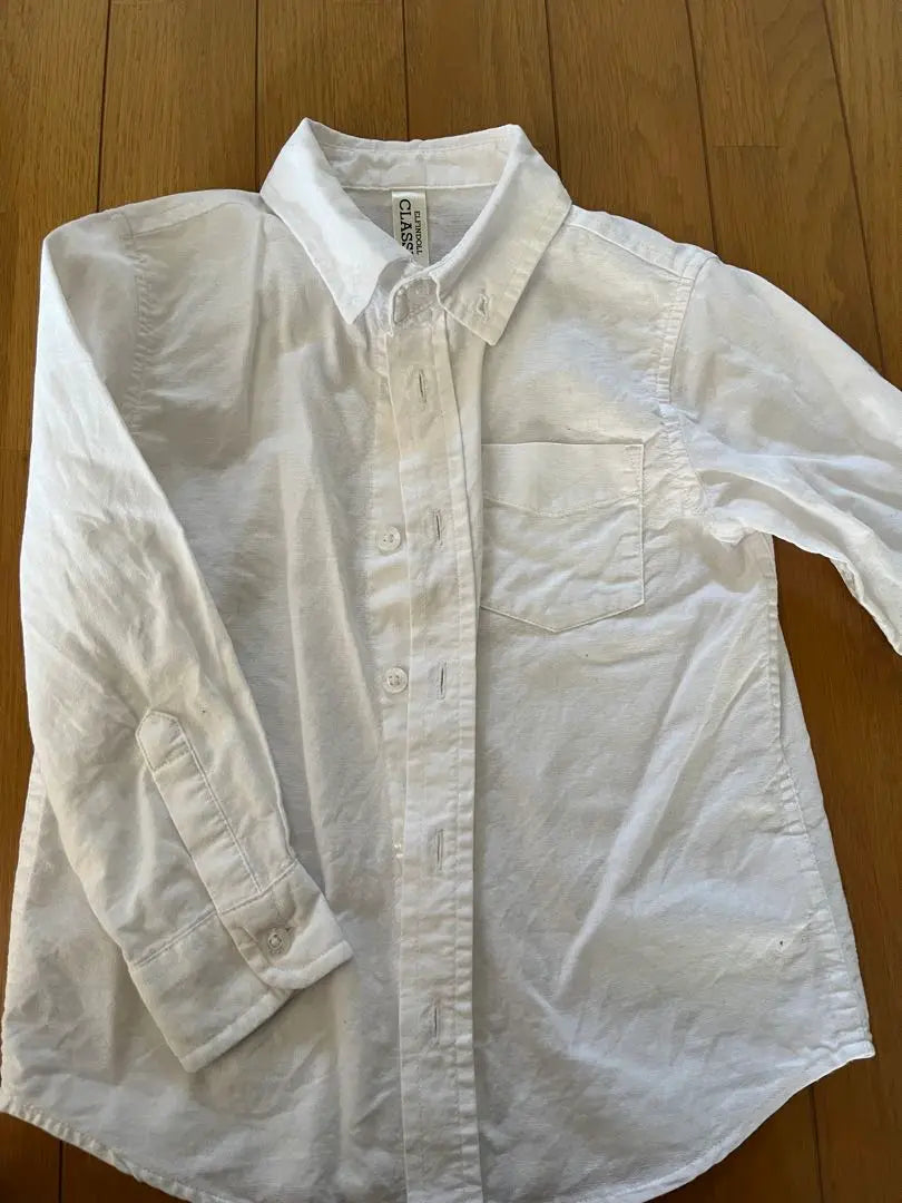 White button long sleeve shirt [Nishimatsuya]