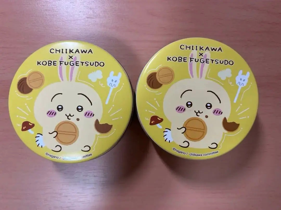 Chiikawa Kobe Kazetsukido Rabbit Mini Gohle Sweet Can empty can | ちいかわ 神戸風月堂 うさぎ ミニゴーフル お菓子缶 空き缶