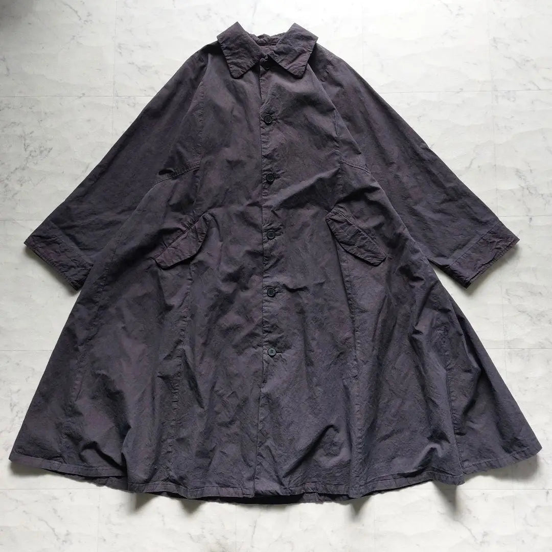 22ss Nestrobe Superima Cotton Linen Dolman Tent Coat F