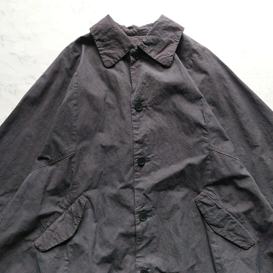 22ss Nestrobe Superima Cotton Linen Dolman Tent Coat F