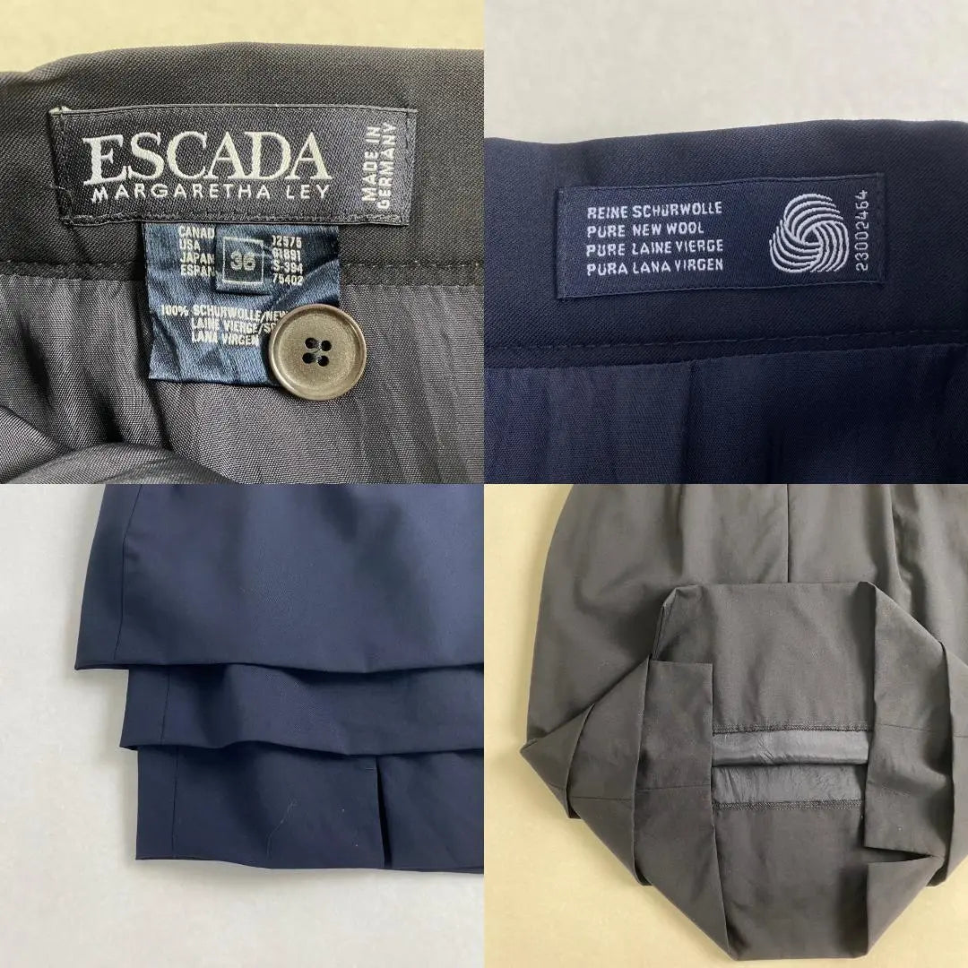 Escada suit set up, no collar, double, rare design, made in Germany