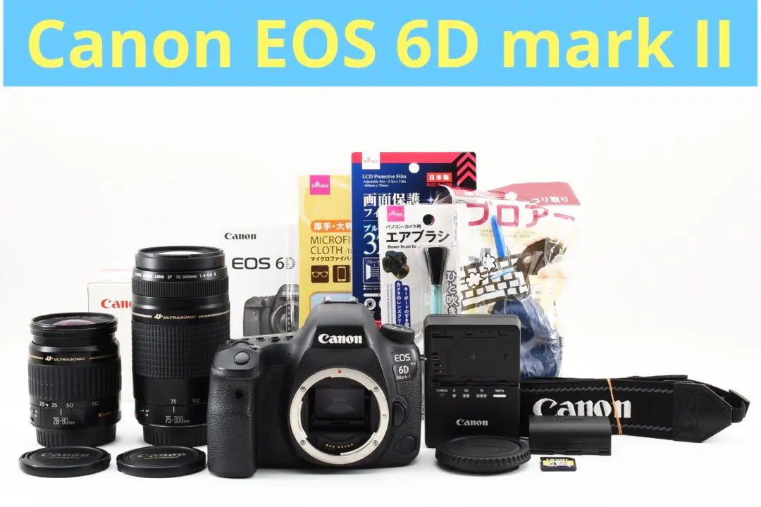 Canon EOS 6D Mark II standard & telephoto lens set