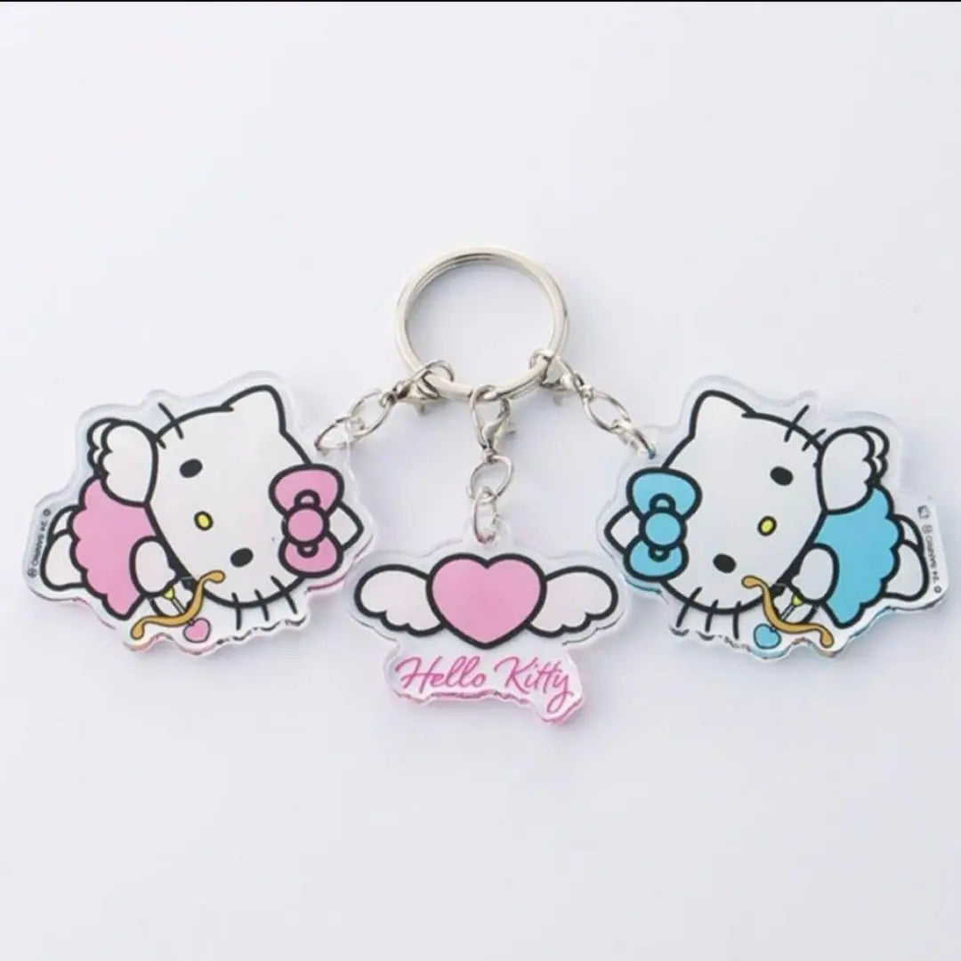 Angel Kitty 3-row acrylic charm