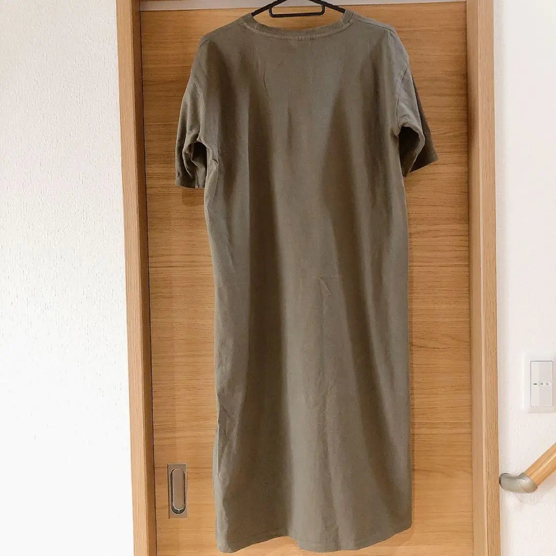 ◎ Heart Market Khaki Slit Dress Zipper Stylish Design