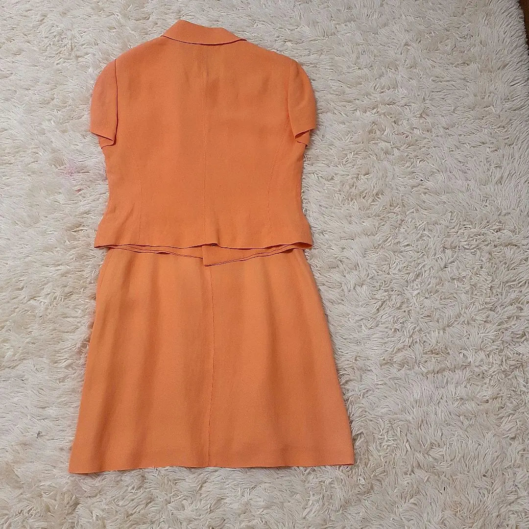 MarleneDam Italy Orange Setup Two Piece Short Sleeve | MARLENEDAM ITALY　オレンジ色　セットアップ　ツーピース　半袖