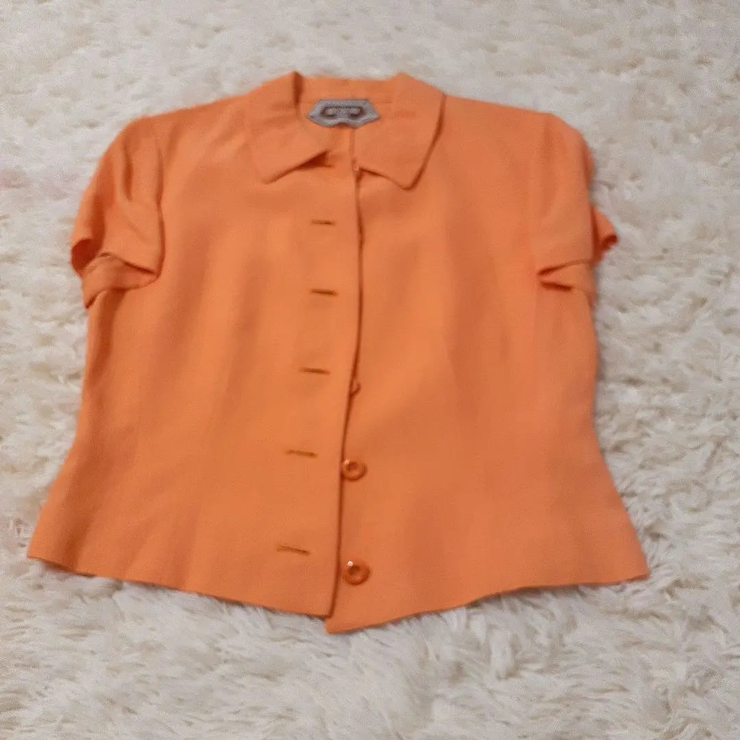 MarleneDam Italy Orange Setup Two Piece Short Sleeve | MARLENEDAM ITALY　オレンジ色　セットアップ　ツーピース　半袖