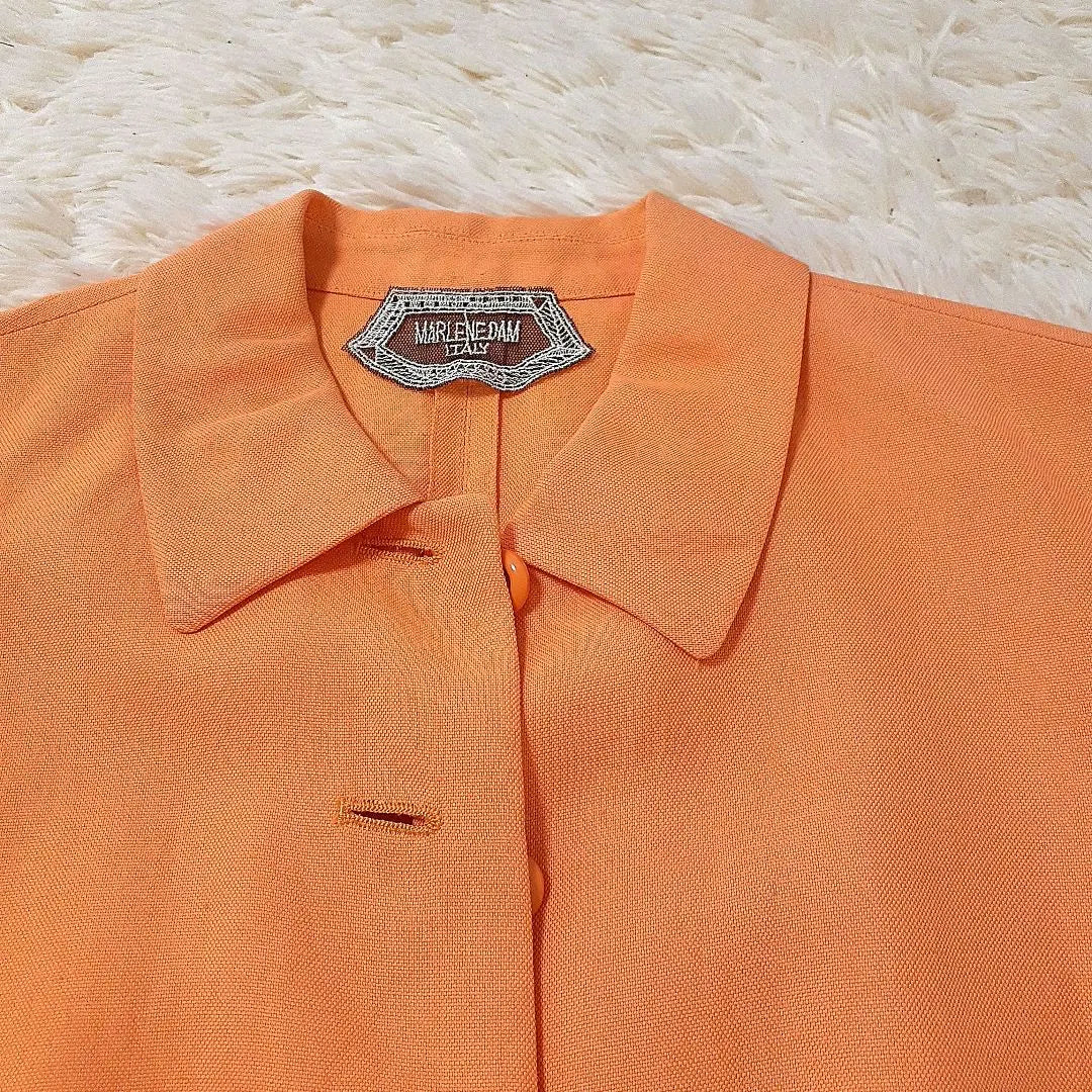 MarleneDam Italy Orange Setup Two Piece Short Sleeve | MARLENEDAM ITALY　オレンジ色　セットアップ　ツーピース　半袖