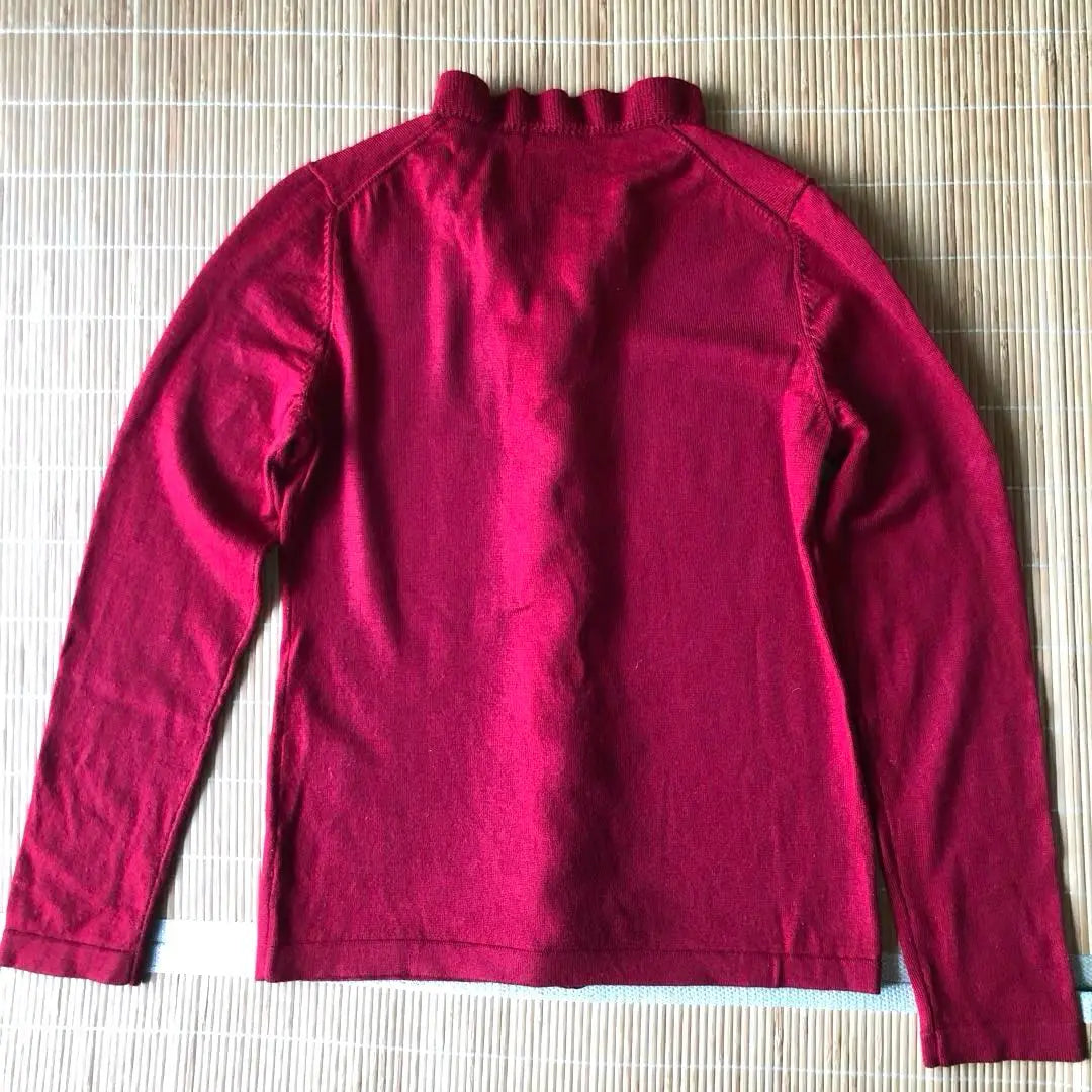 [SOFUOL Daimaru Department Store] 100% wool high quality Italian yarn red long sleeve knit 3ML