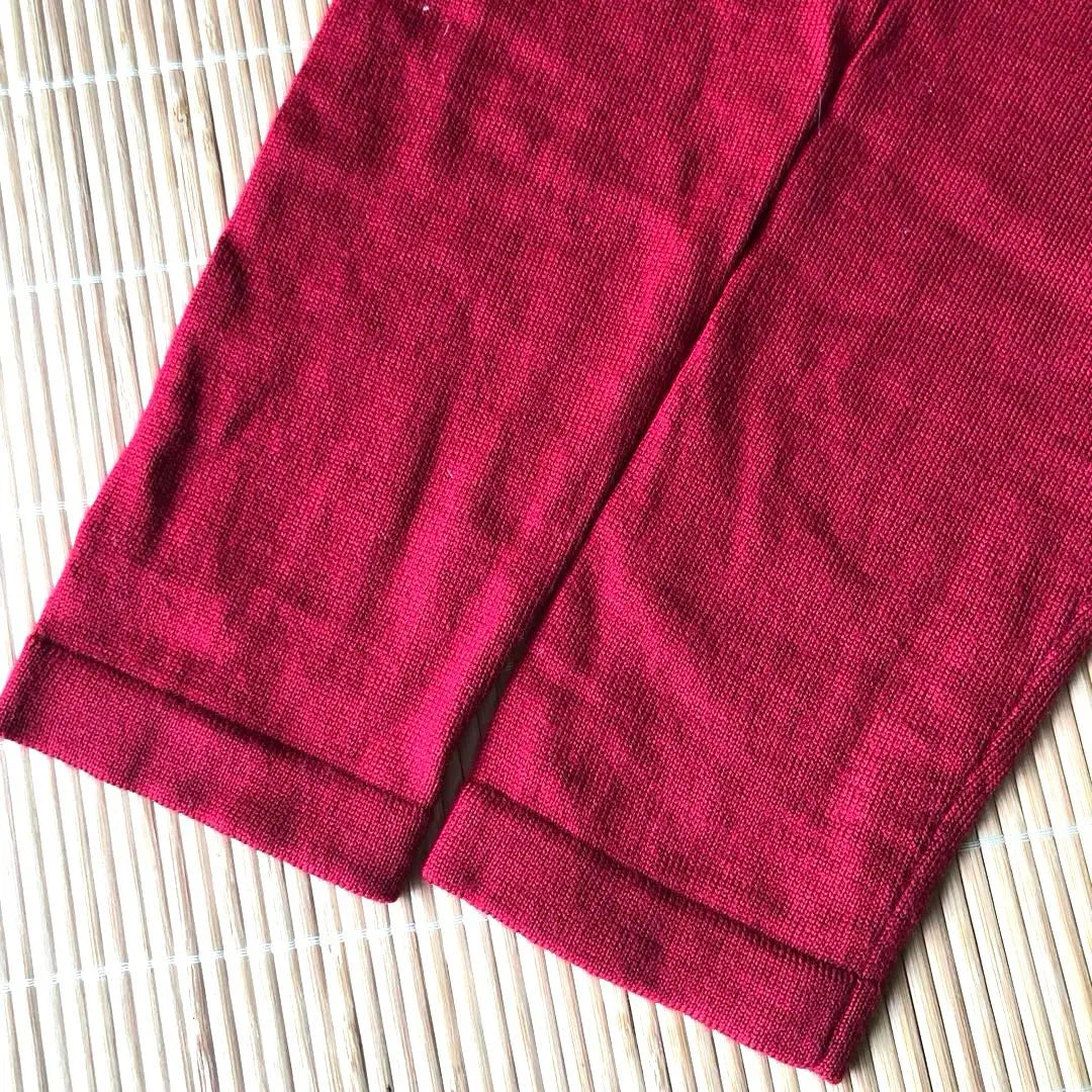 [SOFUOL Daimaru Department Store] 100% wool high quality Italian yarn red long sleeve knit 3ML