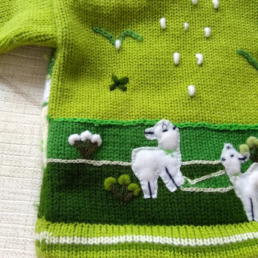 One-of-a-kind baby clothes, hand-knitted hoodies, alpaca, llama