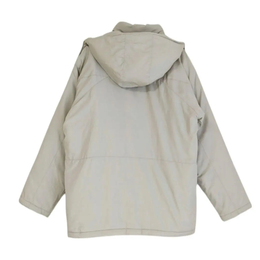 Filosports ⿻ Large size hood with cotton cotton down jacket beige LL