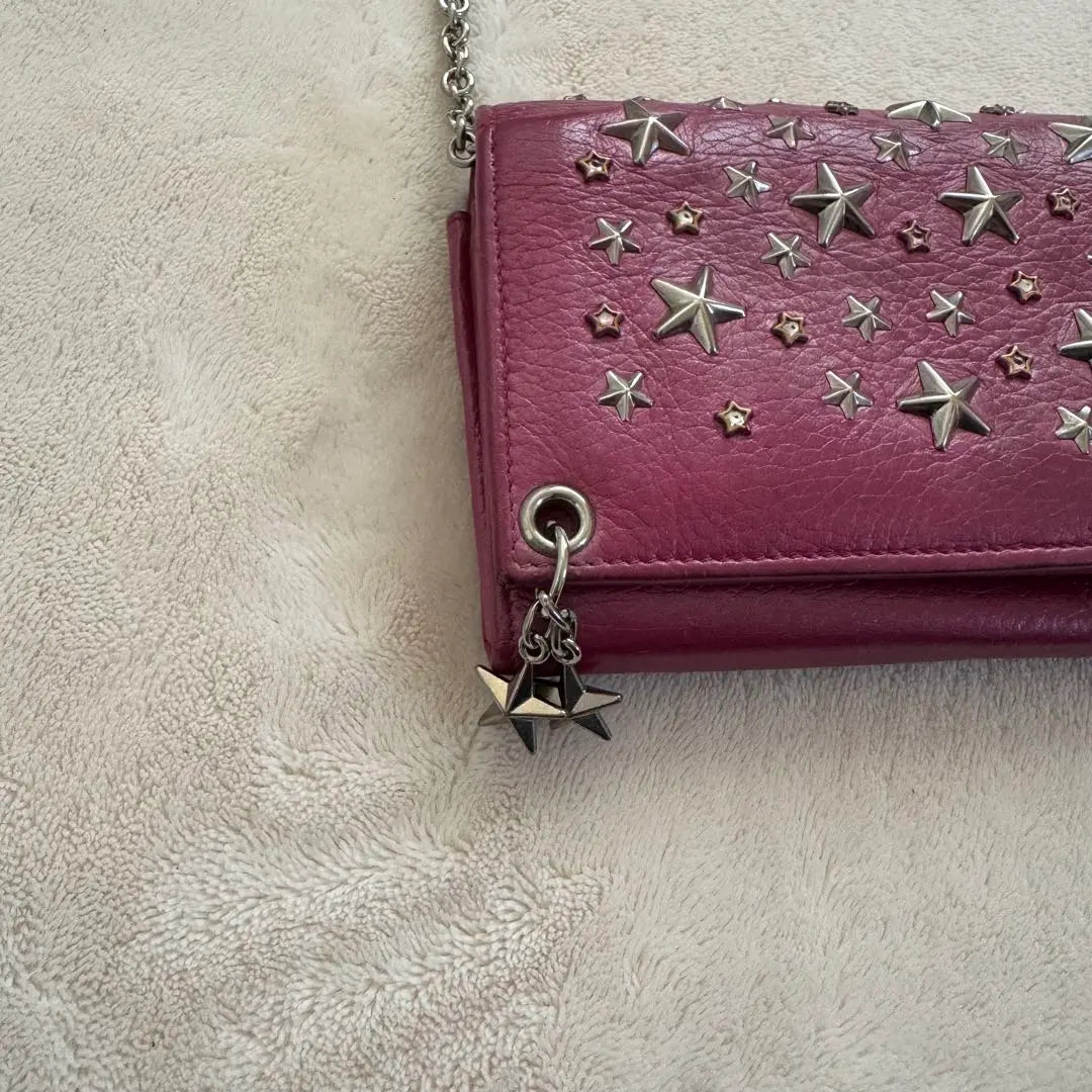 JIMMY CHOO Jimmy Choo Studs Long Wallet Chain Wallet