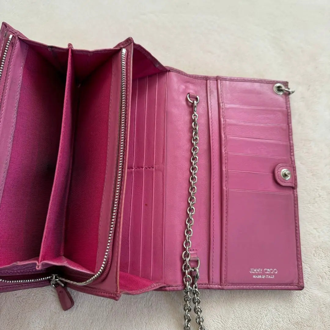 JIMMY CHOO Cartera larga con tachuelas Jimmy Choo Cartera con cadena