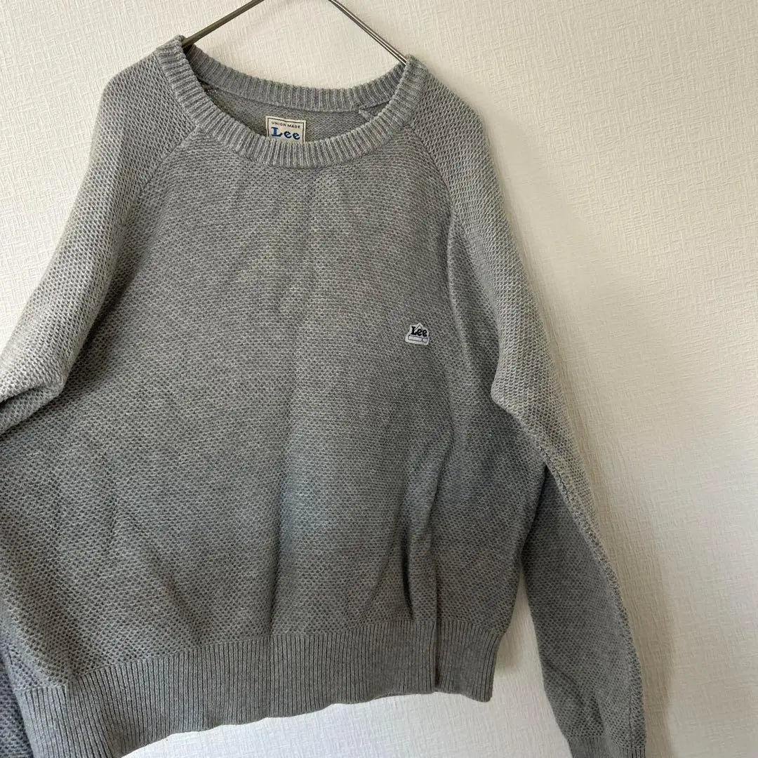 Jersey de punto para mujer Lee S Gris Simple Elegante | Lee リー レディースニット セーター S グレー シンプル おしゃれ