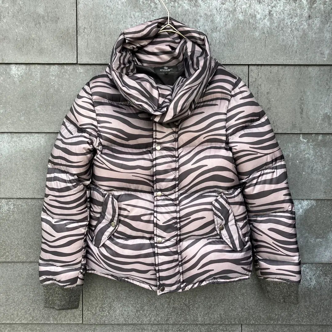 Beauty & Youth Zebra pattern down jacket M | ビューティー&ユース　ゼブラ柄　ダウンジャケット　M