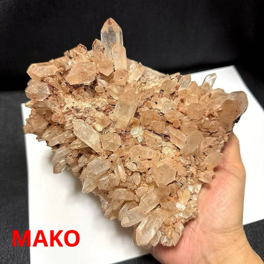 M1560 ☆ Racimo de cristal rosa 2,4 kg ☆ Manican de Manican ☆ N41104-A | M1560☆ピンク水晶クラスター2.4kg☆マニカラン産☆N41104-A