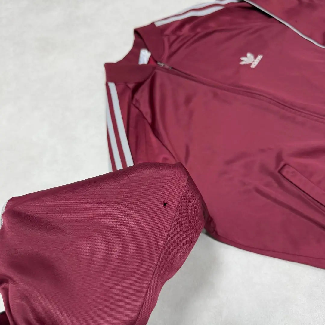 Used clothing 80s adidas ATP track jacket wine red 10