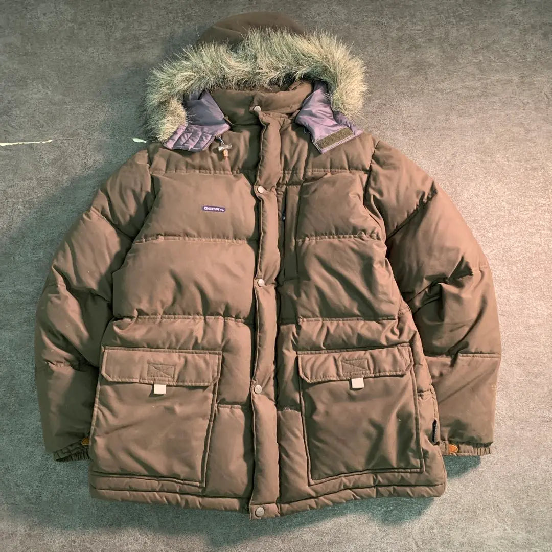 [GERRY] Brown Down Jacket L Normcore Vintage 6W3