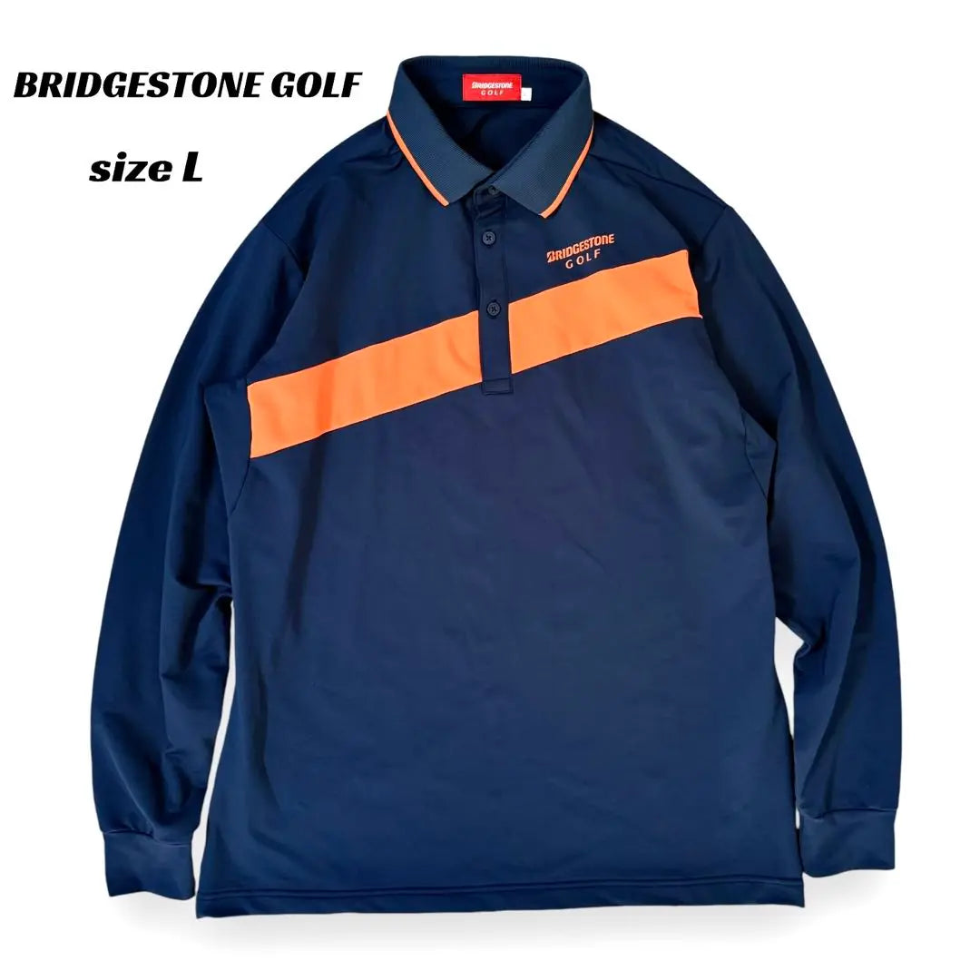 BRIDGESTONE GOLF Polo elástico de manga larga | BRIDGESTONE GOLF 長袖 ストレッチ シャツ ポロシャツ