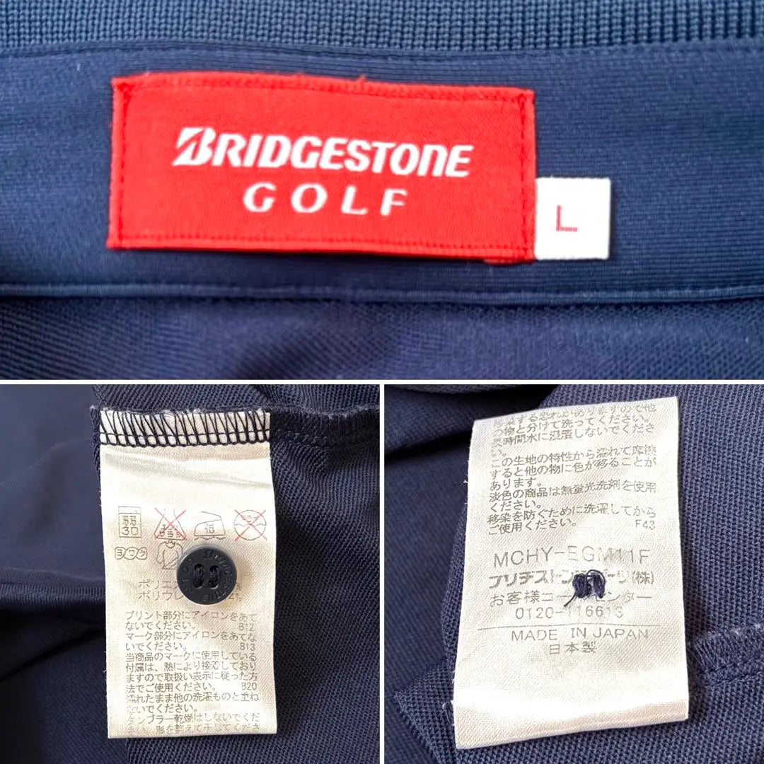 BRIDGESTONE GOLF Long Sleeve Stretch Shirt Polo Shirt | BRIDGESTONE GOLF 長袖 ストレッチ シャツ ポロシャツ