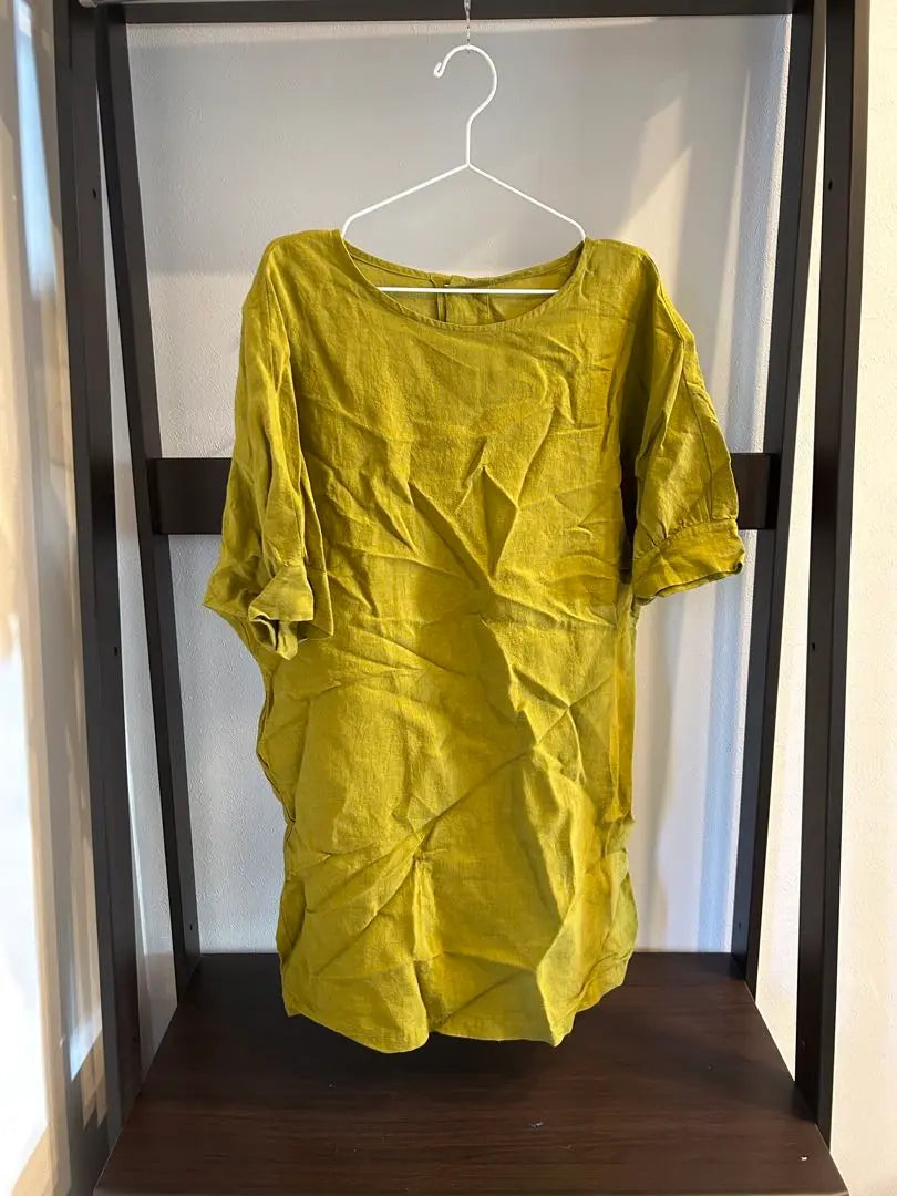 [Tag included] Iwami Ginzan Gungotodo Linen Palette Dolman Tunic