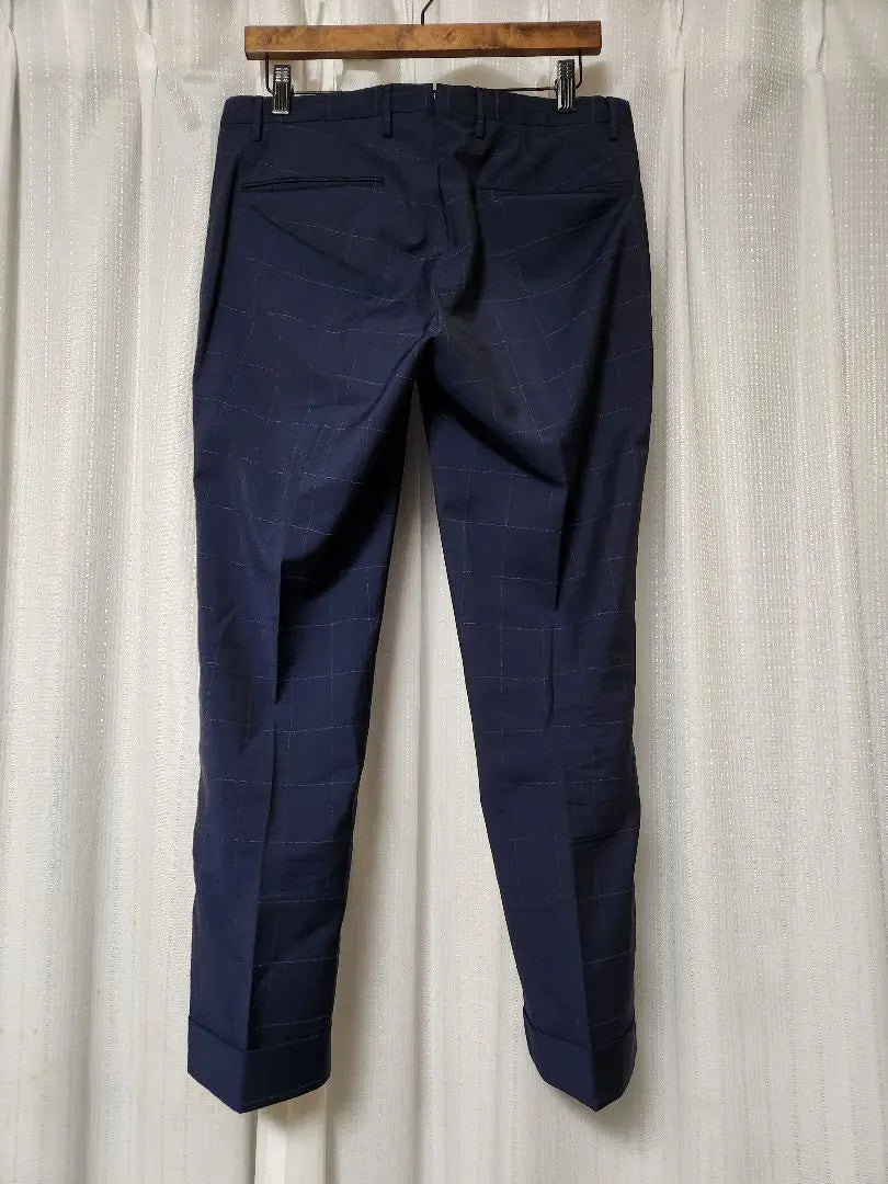 [Good condition] Inkotex Super120s 1p Windpen Dark Blue 46 Spring/Summer