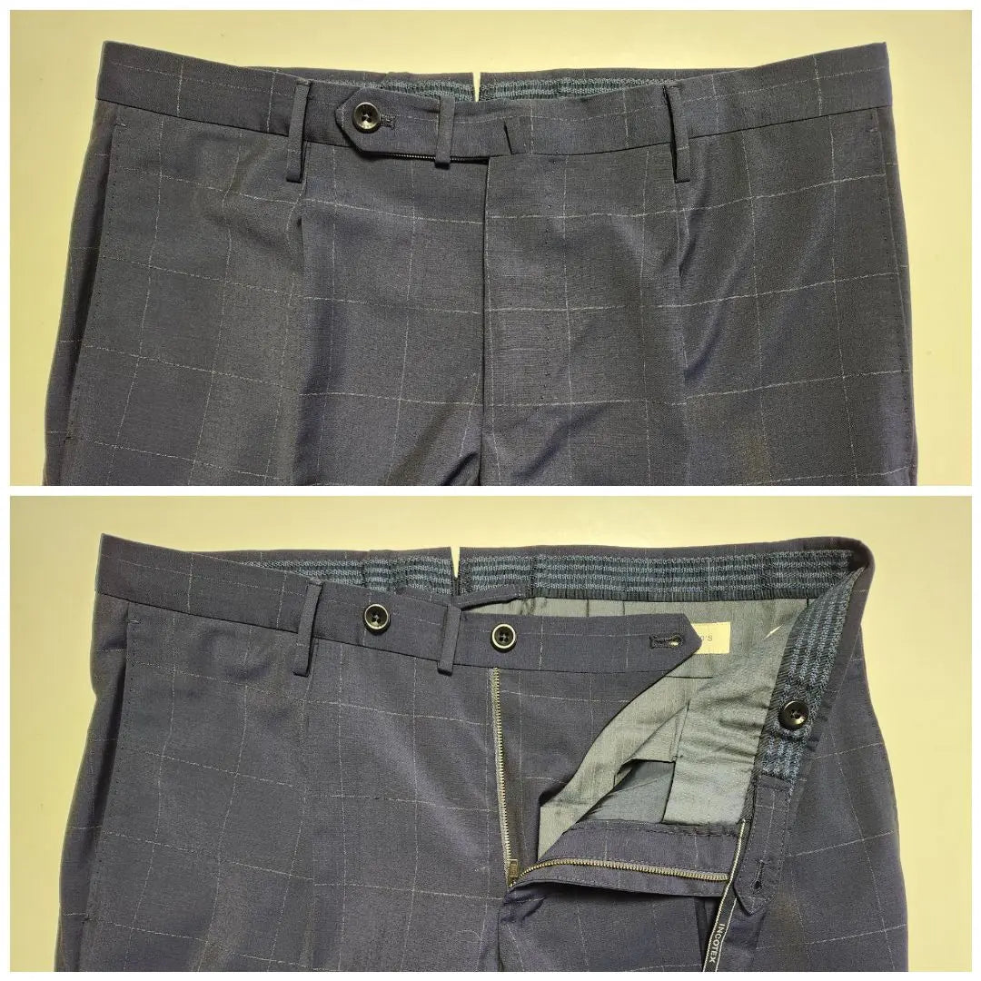 [Good condition] Inkotex Super120s 1p Windpen Dark Blue 46 Spring/Summer