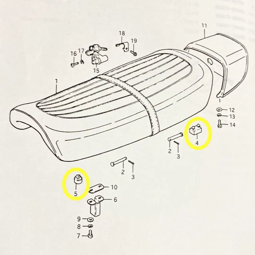 Cojín de asiento GS400 GS Amortiguador de asiento de goma S33