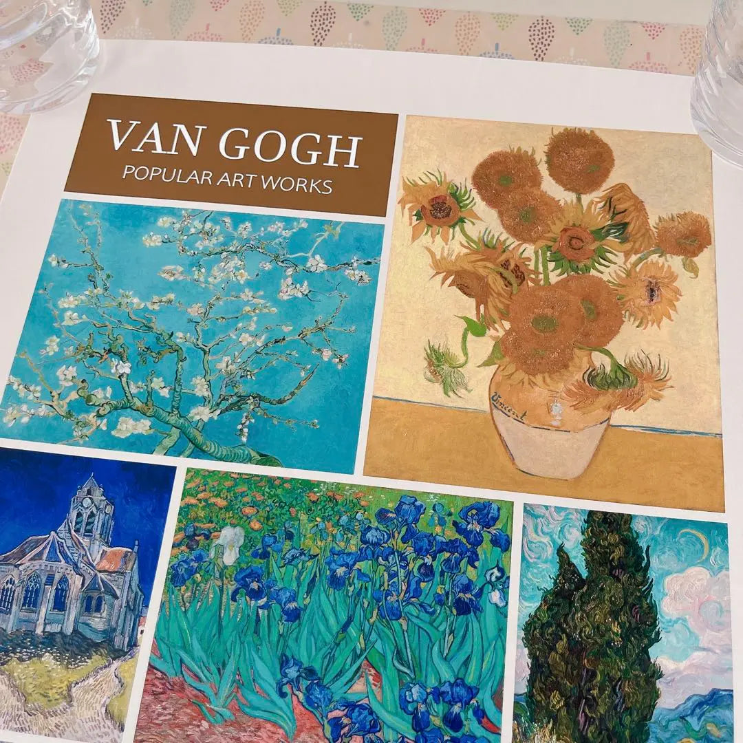 Póster artístico 7 obras populares de Van Gogh Póster interior tamaño A3 | アートポスター ゴッホの人気作品7点 ポスター A3サイズ インテリア