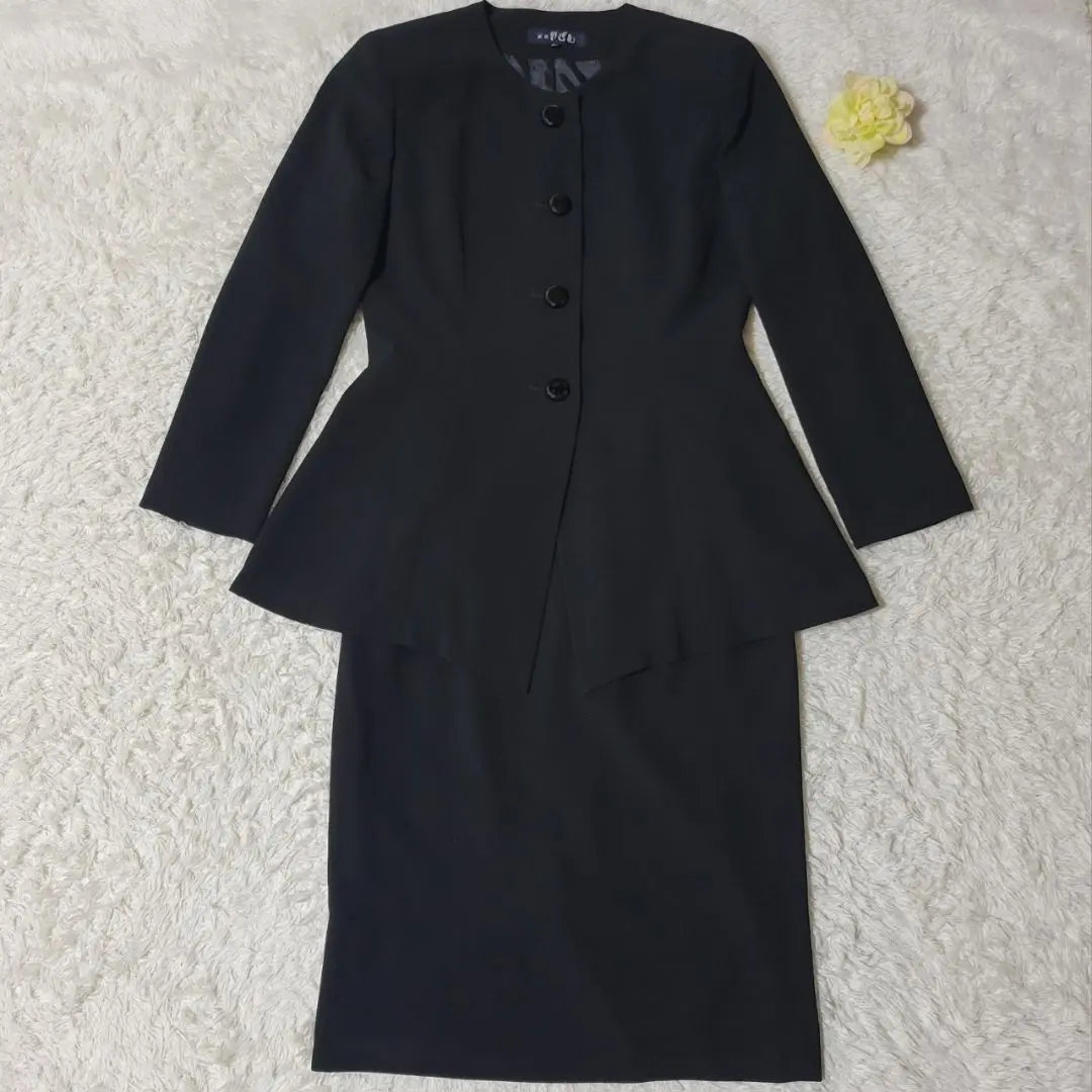 Good condition ✨Tokyo Igin Skirt Suit Setup Black Formal No Collar M