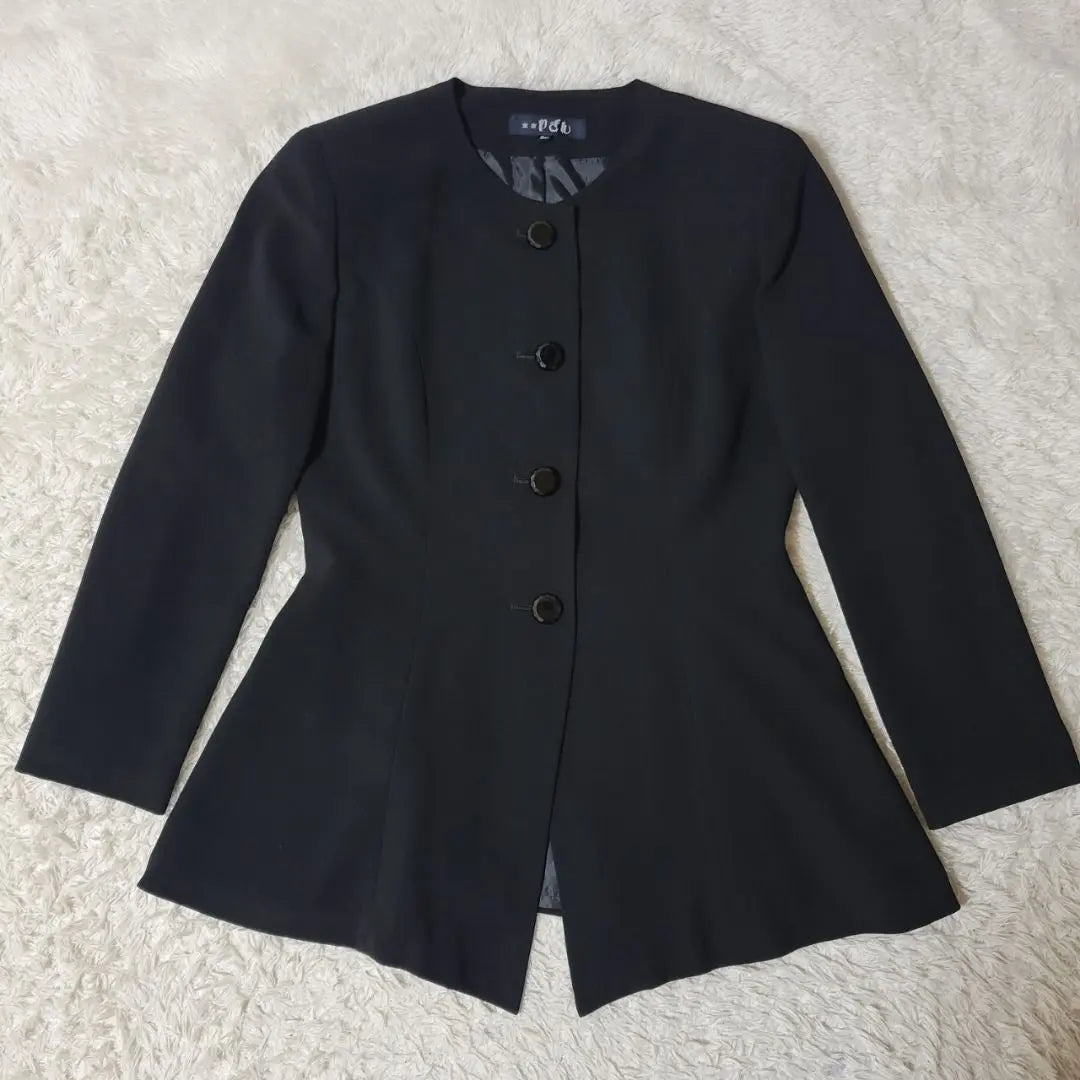 Good condition ✨Tokyo Igin Skirt Suit Setup Black Formal No Collar M