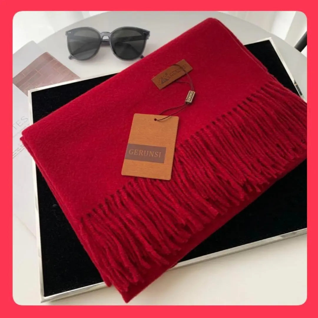 Cashmere Touch Soft, High Quality, Fashionable Large Stole Scarf Red