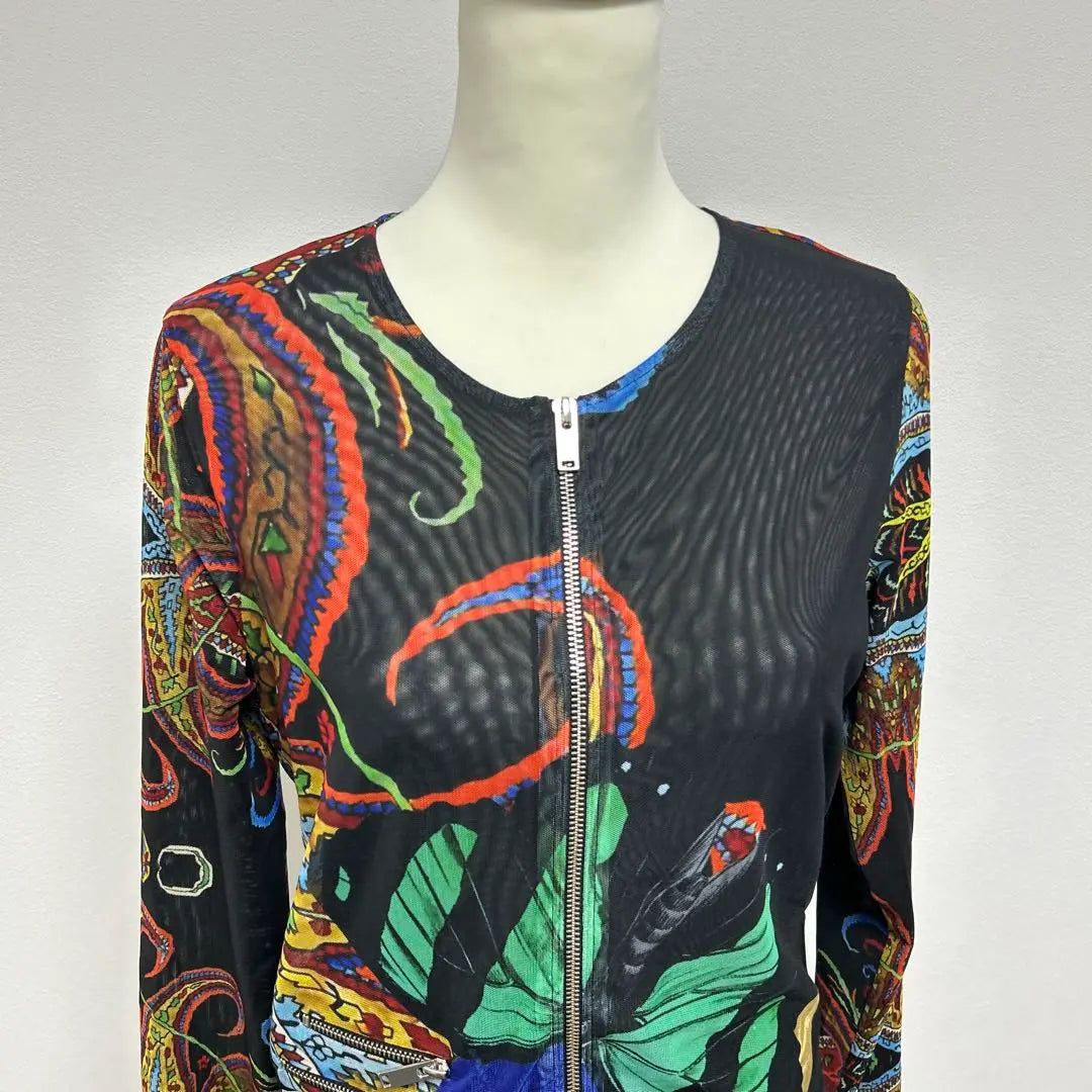 Desigual Art All-over Pattern Sheer Blouson